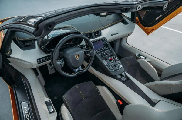 Black Lamborghini Aventador Roadster Photo 6