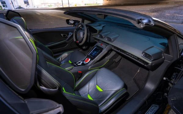 Черный Lamborghini Evo Spyder Photo 9