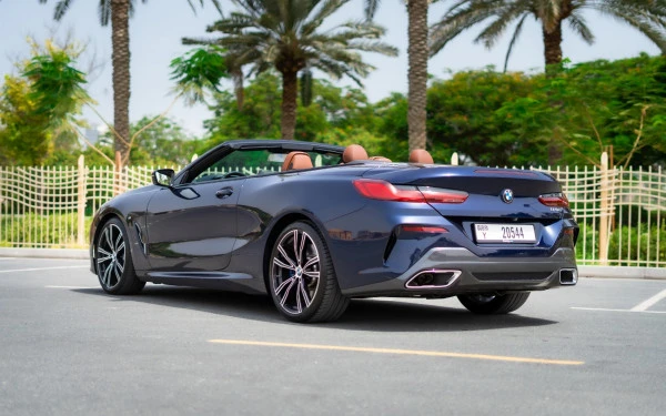 Dark Blue BMW 840i cabrio Photo 2