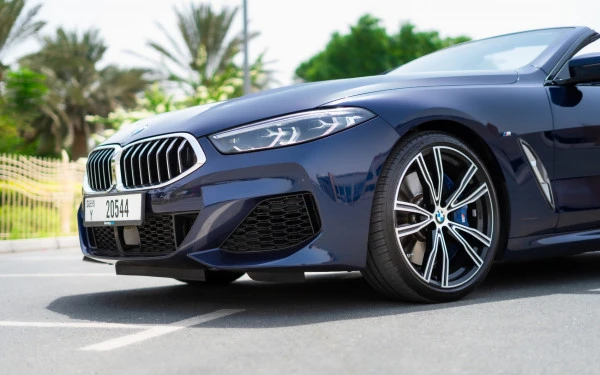 Dark Blue BMW 840i cabrio Photo 3
