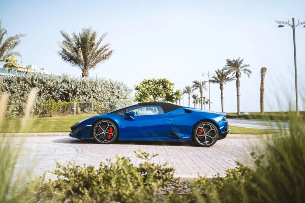Синий Lamborghini Evo Spyder Photo 2