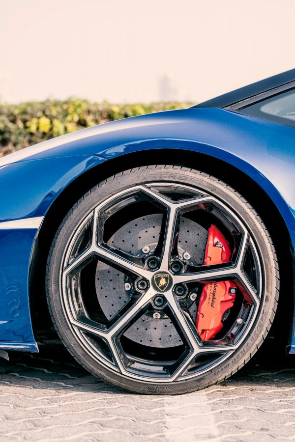 Синий Lamborghini Evo Spyder Photo 10