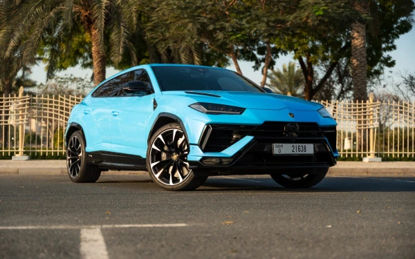 Blue Lamborghini Urus Photo 11