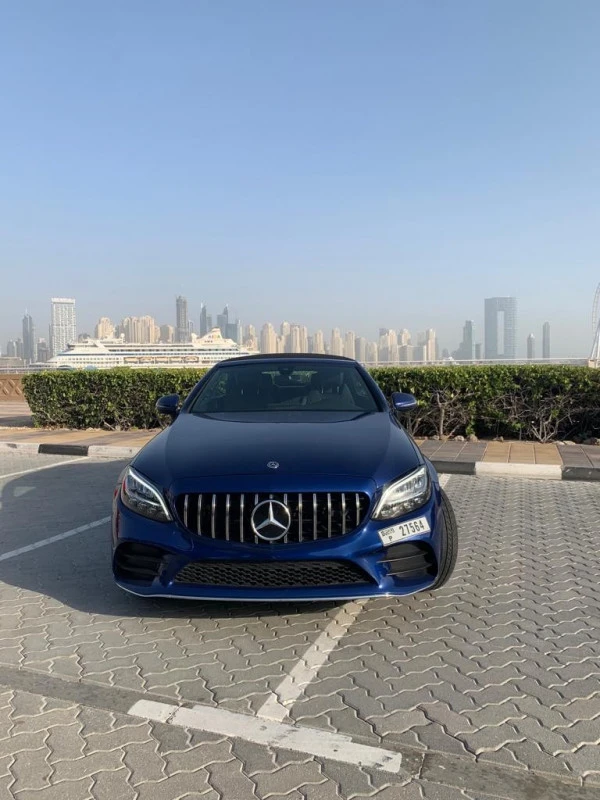 Blue Mercedes C300 cabrio Photo 2