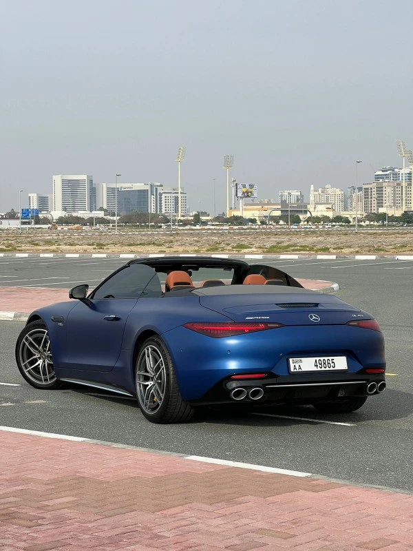 Blue Mercedes SL 43 AMG Photo 2