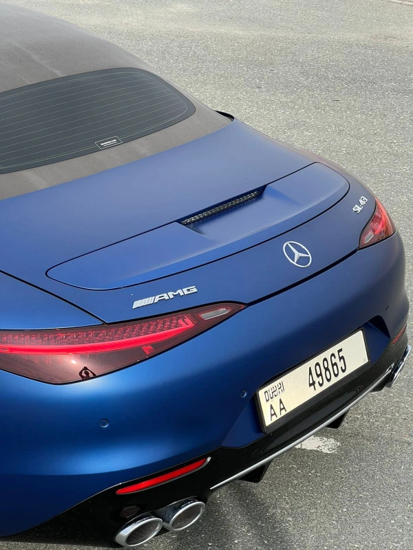 Blue Mercedes SL 43 AMG Photo 3