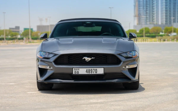 Dark Grey Ford Mustang cabrio Photo 3