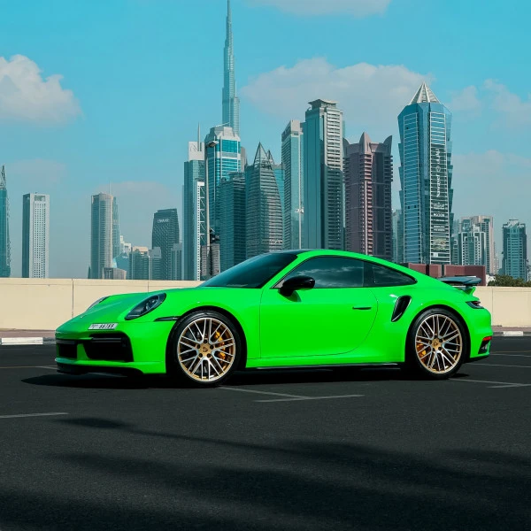 Green Porsche 911 Turbo Photo 3