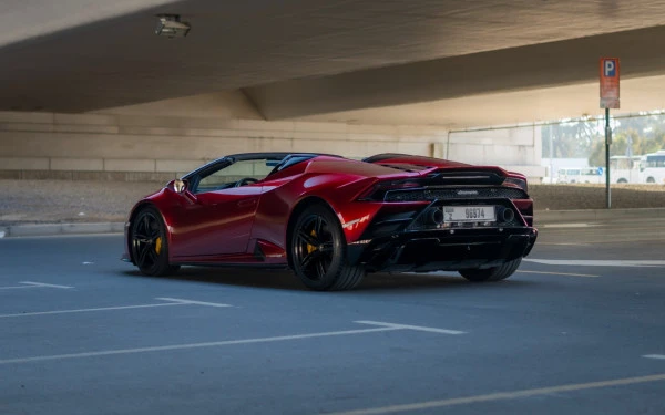 Бардовый Lamborghini Huracan Evo Spyder Photo 2