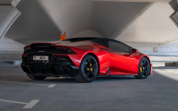 Бардовый Lamborghini Huracan Evo Spyder Photo 4
