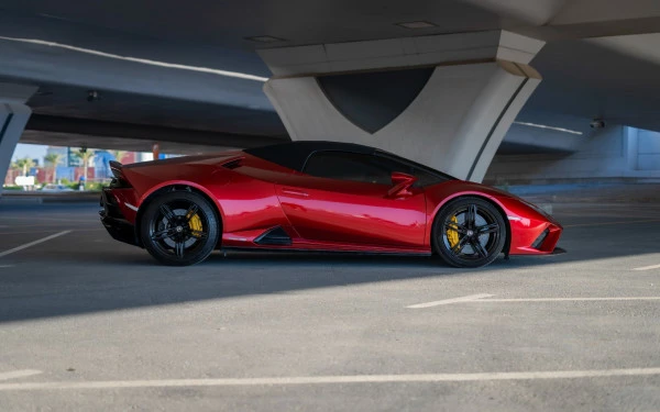Бардовый Lamborghini Huracan Evo Spyder Photo 5