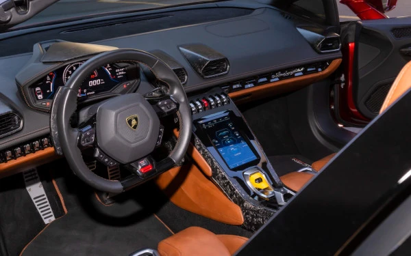 Бардовый Lamborghini Huracan Evo Spyder Photo 6