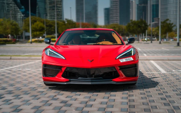 Red Chevrolet Corvette With Manual Retractable Roof Photo 2