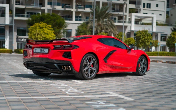 Red Chevrolet Corvette With Manual Retractable Roof Photo 3