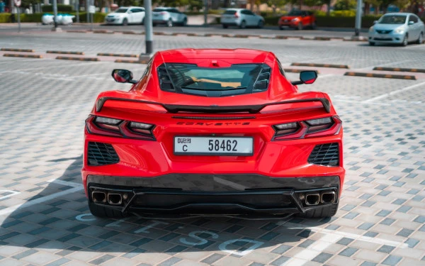Red Chevrolet Corvette With Manual Retractable Roof Photo 4