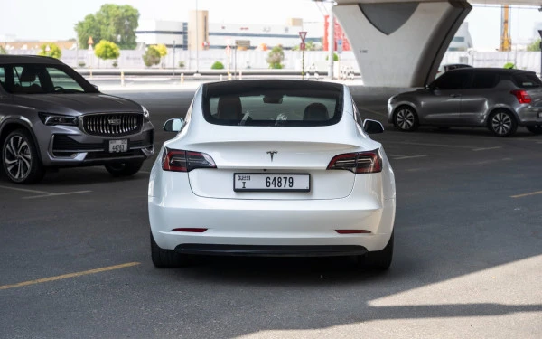 White Tesla Model 3 Photo 7