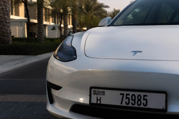 White Tesla Model 3 Photo 2