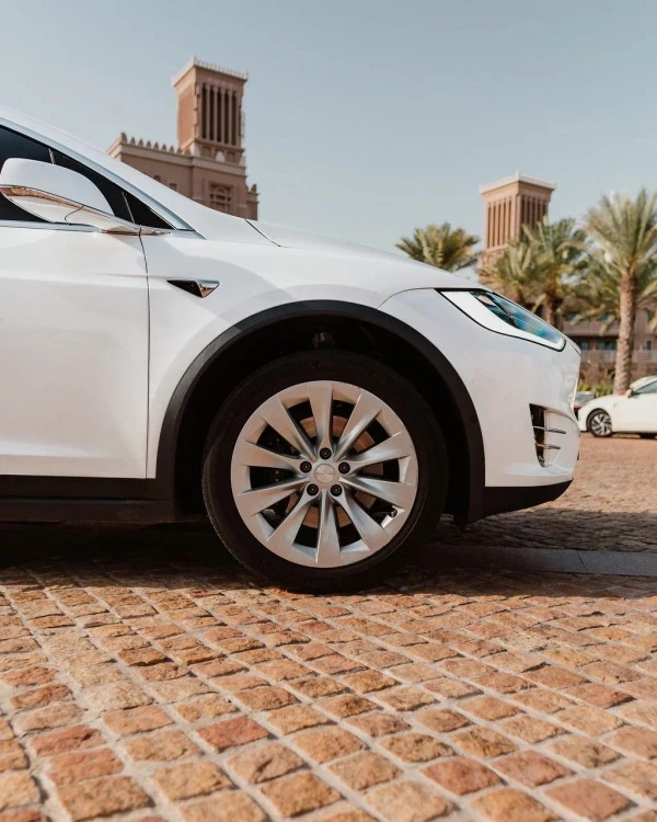 White Tesla Model X Photo 2