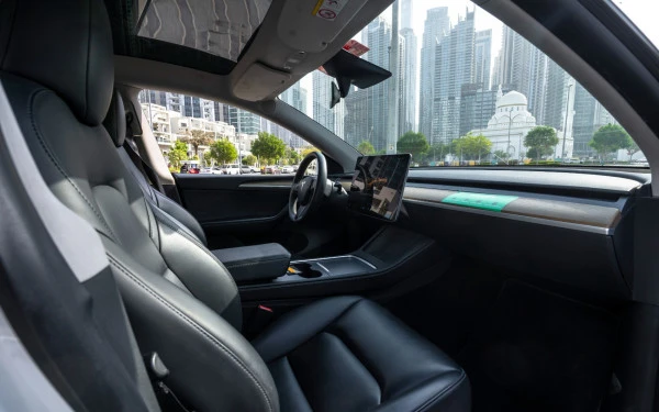 White Tesla Model Y Long Range Photo 8