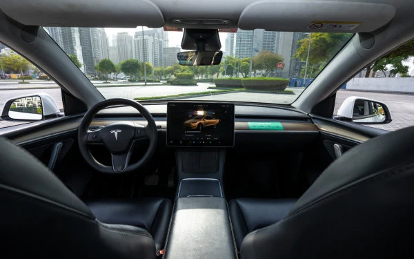 White Tesla Model Y Long Range Photo 12