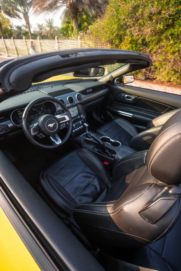 Желтый Ford Mustang cabrio Photo 5