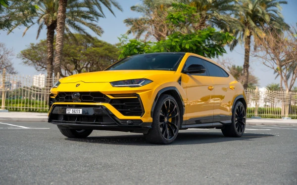 Yellow Lamborghini Urus Photo 4